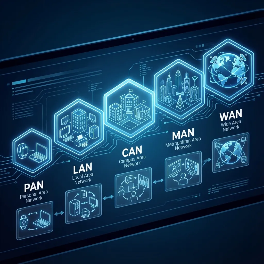 4.5 Types of Computer Network (PAN, LAN, CAN, MAN and WAN)
