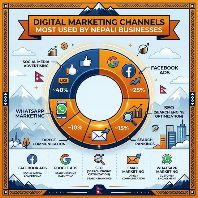 digital marketing blueprint nepali businesses infographic