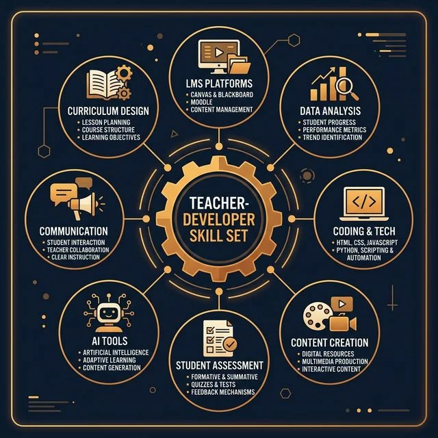 edtech teacher developer bridging education technology infographic