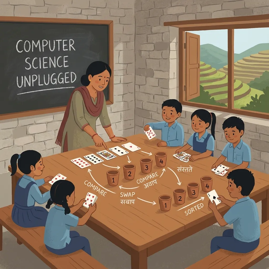 Teaching Algorithms Without Computers (CS Unplugged in Nepal)