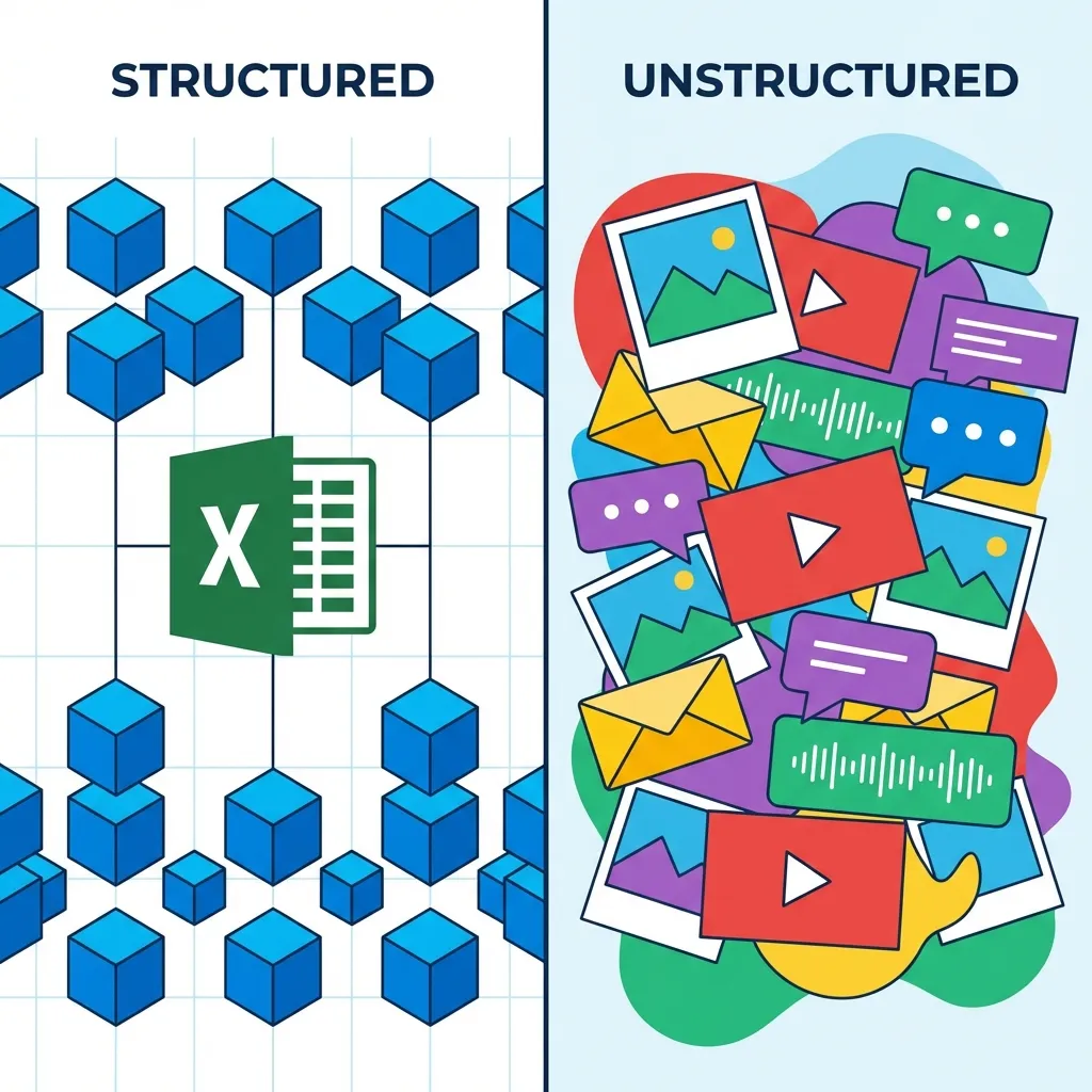 Structured vs Unstructured Data Split