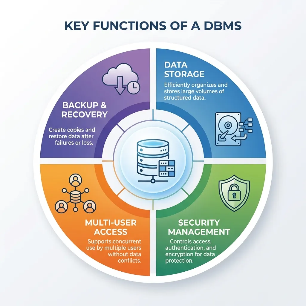 DBMS Key Functions Wheel