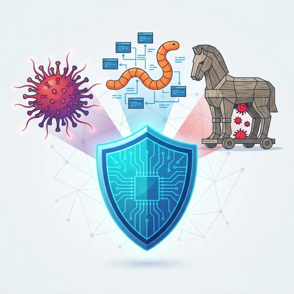 Types of Malware: Virus, Worm, Trojan