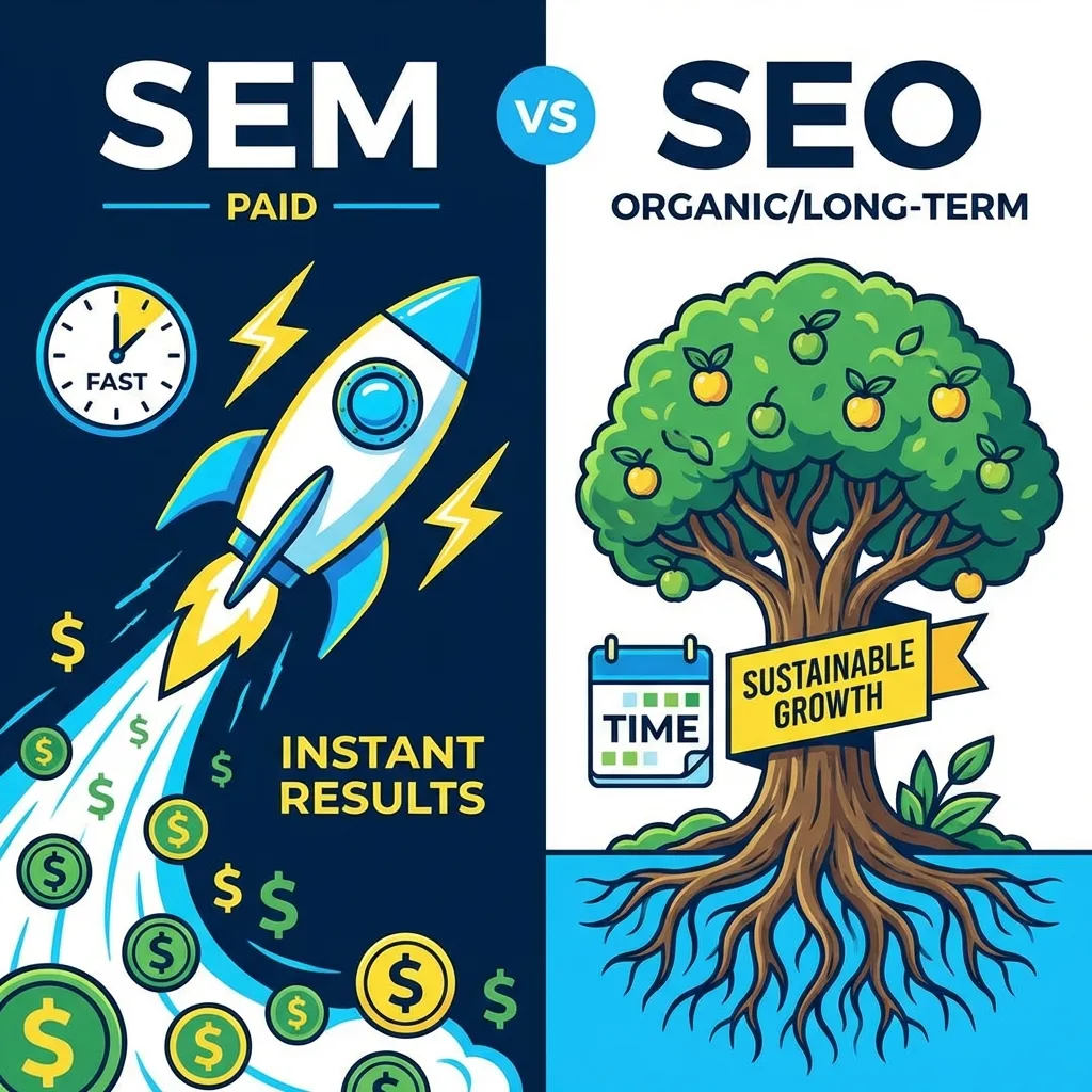 SEM vs SEO Comparison
