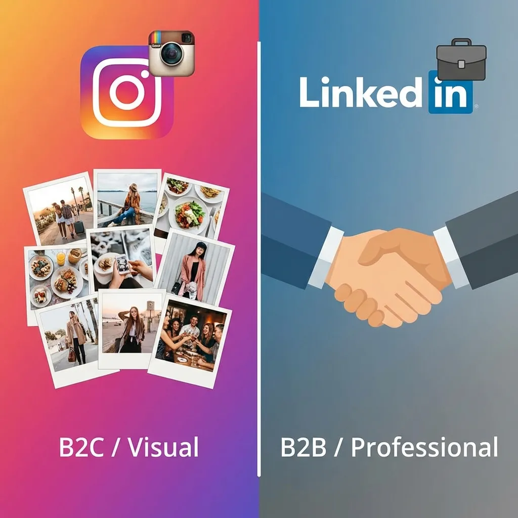 Instagram vs LinkedIn