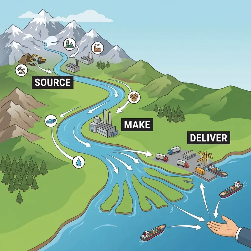 Upstream Downstream River