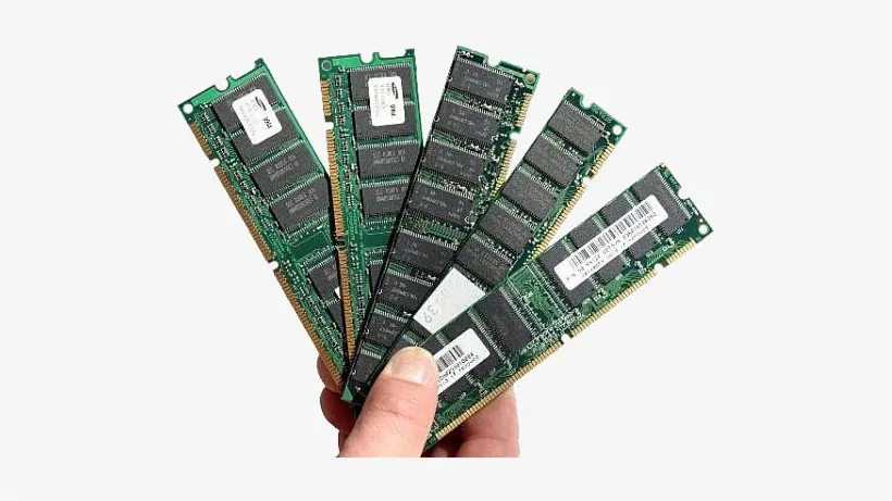 RAM chips showing flash memory technology