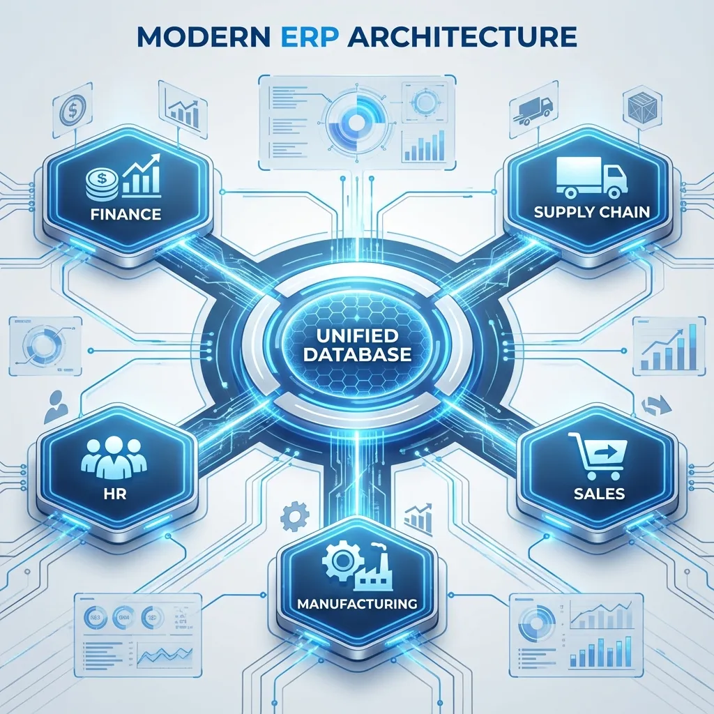 Modern ERP Architecture Diagram